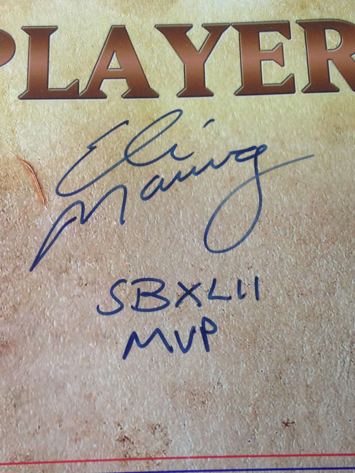NY Giants Super Bowl MVP signed 16x20 photo framed Eli Manning Simms /26 Steiner