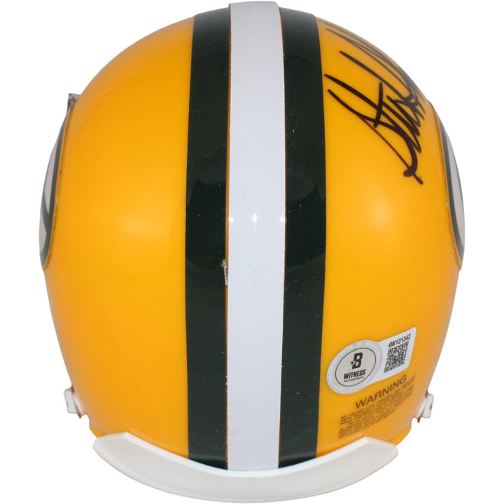 Sterling Sharpe Autographed Green Bay Packers VSR4 Mini Helmet HOF Beckett 53890