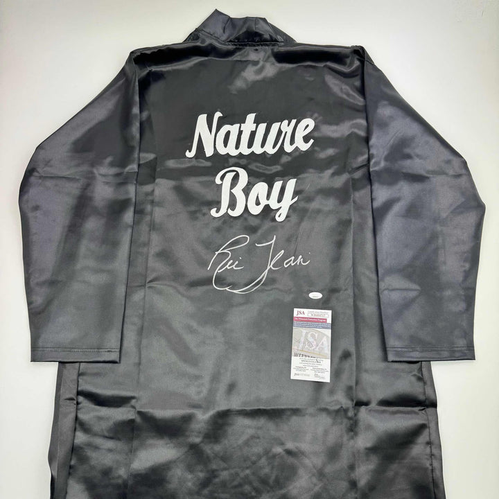 Autographed/Signed Ric Flair Nature Boy Black WWE Replica Robe JSA COA