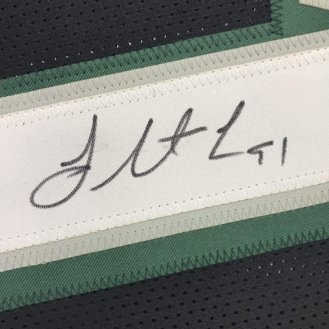 Framed Autographed/Signed Fletcher Cox 33x42 Philadelphia Black Jersey JSA COA