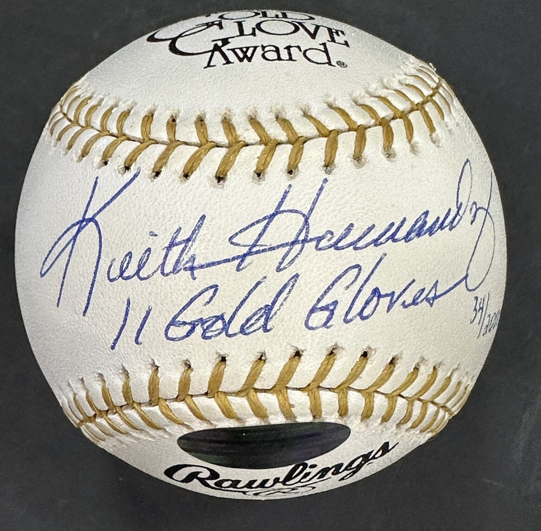Keith Hernandez Signed Mlb Gold Glove Baseball 11 Gold Gloves Auto Mets Steiner