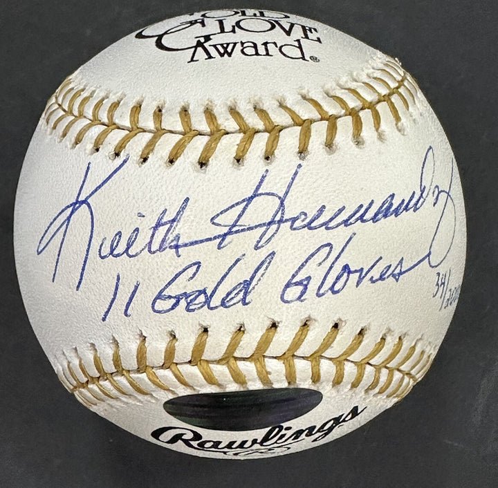 Keith Hernandez Signed Mlb Gold Glove Baseball 11 Gold Gloves Auto Mets Steiner