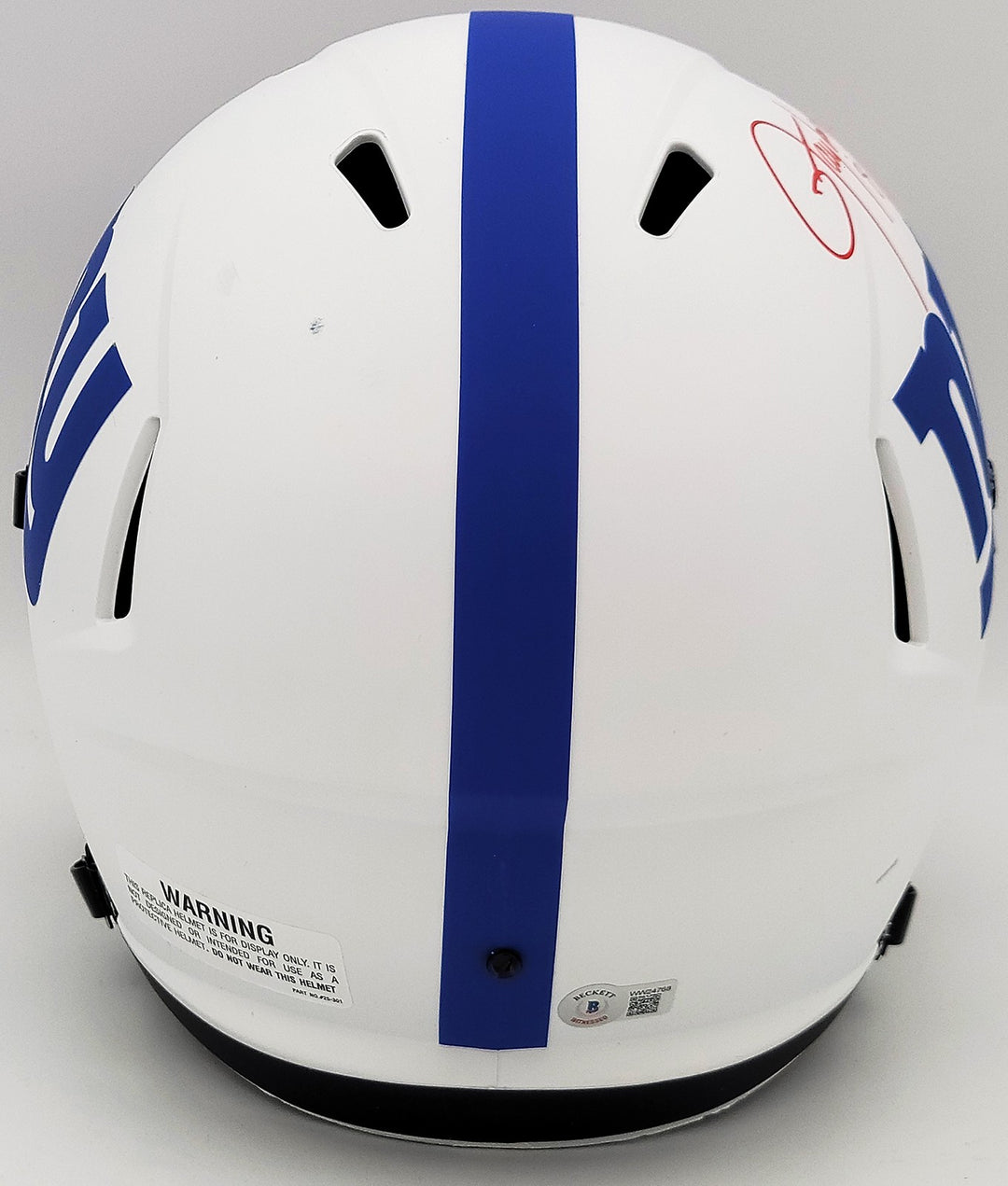 Lawrence Taylor Saquon Barkley Auto Giants Lunar Eclipse White FS Rep Helmet ROY