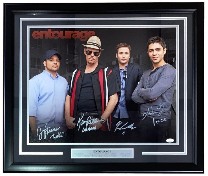 Entourage Cast Signed Framed 16x20 Entourage Pose Photo Grenier & Others JSA ITP