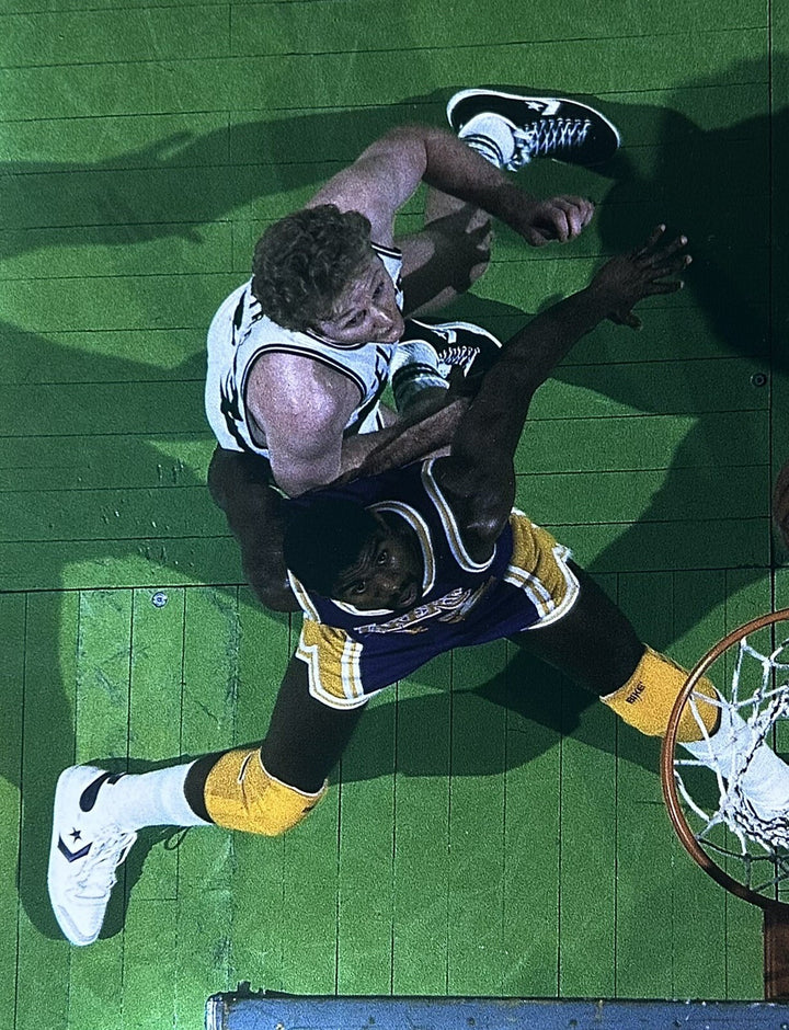 Larry Bird Magic Johnson Signed 16x20 Framed Chrome Photo Auto Lakers Steiner