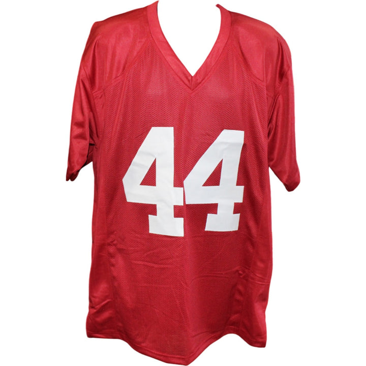 Brian Bosworth Autographed College Style XL Red Jersey Beckett Witness 54285