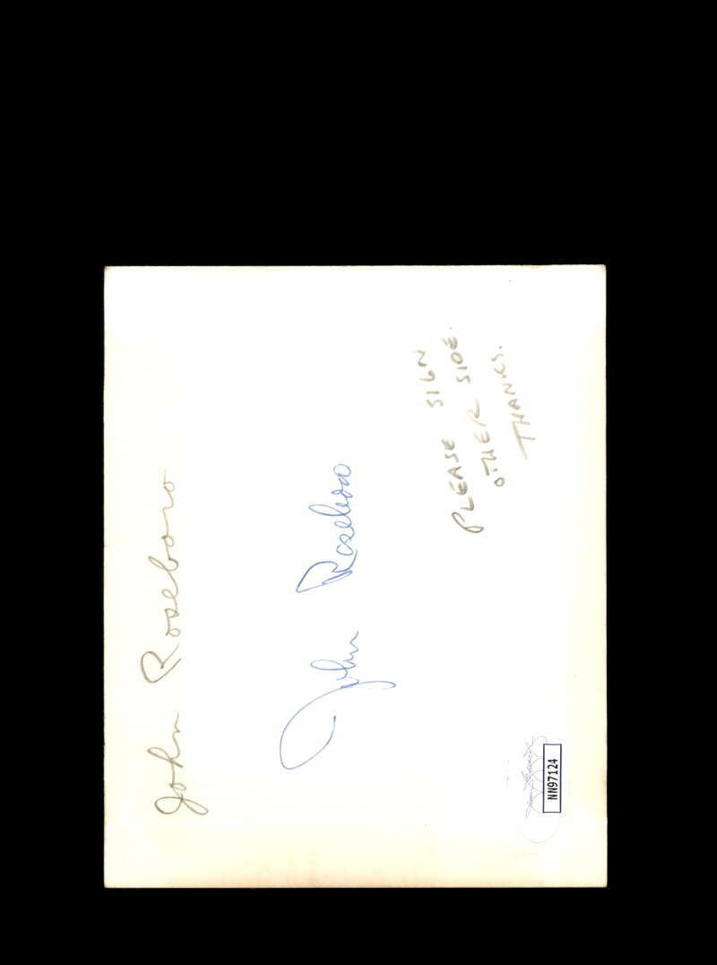 John Roseboro JSA Signed Vintage 4x5 1950`s Los Angeles Dodgers Original Photo