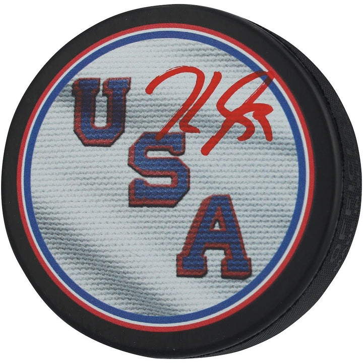 Jake Guentzel Signed USA Hockey Logo Puck Fanatics