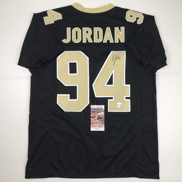 Autographed/Signed Cameron Cam Jordan New Orleans Black Jersey JSA COA