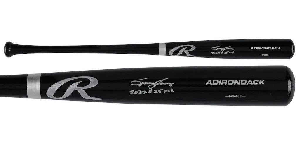 Spencer Jones Yankees Signed Adirondack Pro Bat 2022 #25 Pick Auto Fanatics Coa