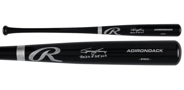 Spencer Jones Yankees Signed Adirondack Pro Bat 2022 #25 Pick Auto Fanatics Coa
