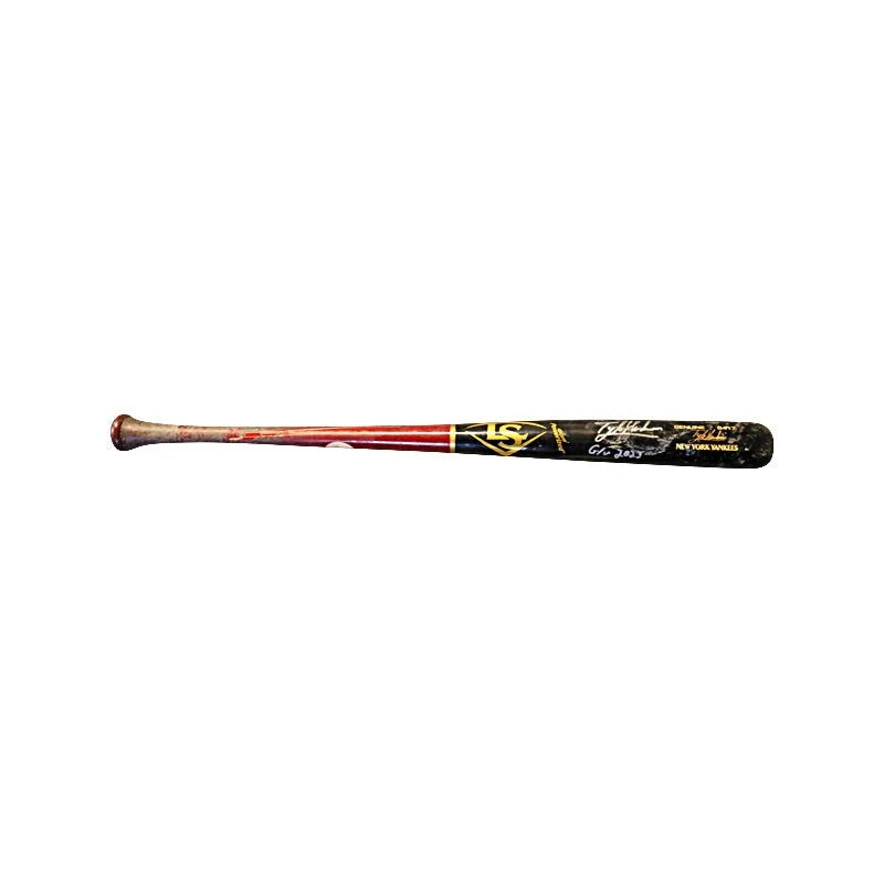 Tyler Hardman New York Yankees Autographed Burgundy/Black Louisville Slugger AA Game Used Bat (CX Auth / Hardman LOA)