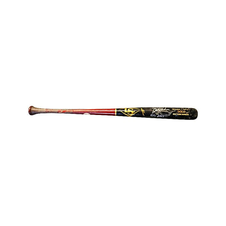Tyler Hardman New York Yankees Autographed Burgundy/Black Louisville Slugger AA Game Used Bat (CX Auth / Hardman LOA)