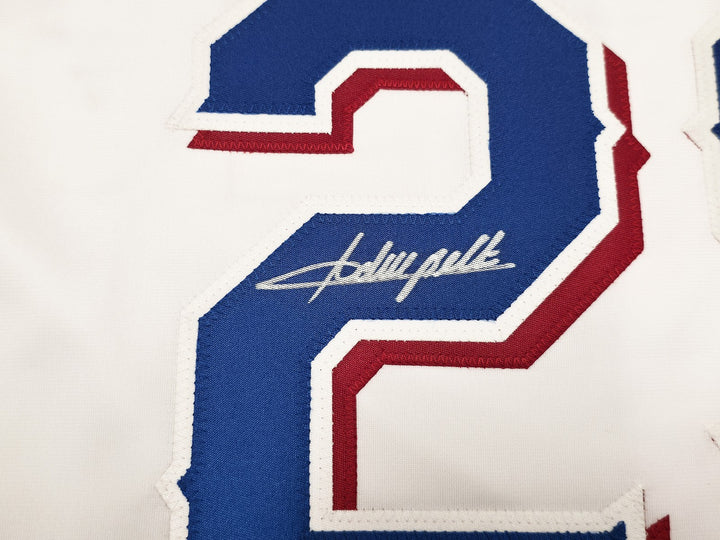 Texas Rangers Adrian Beltre Autographed White Jersey JSA