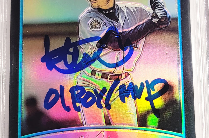 Ichiro Suzuki Signed 2001 Bowman Chrome Refractor Japanese RC 351 Sig 10 ROY/MVP