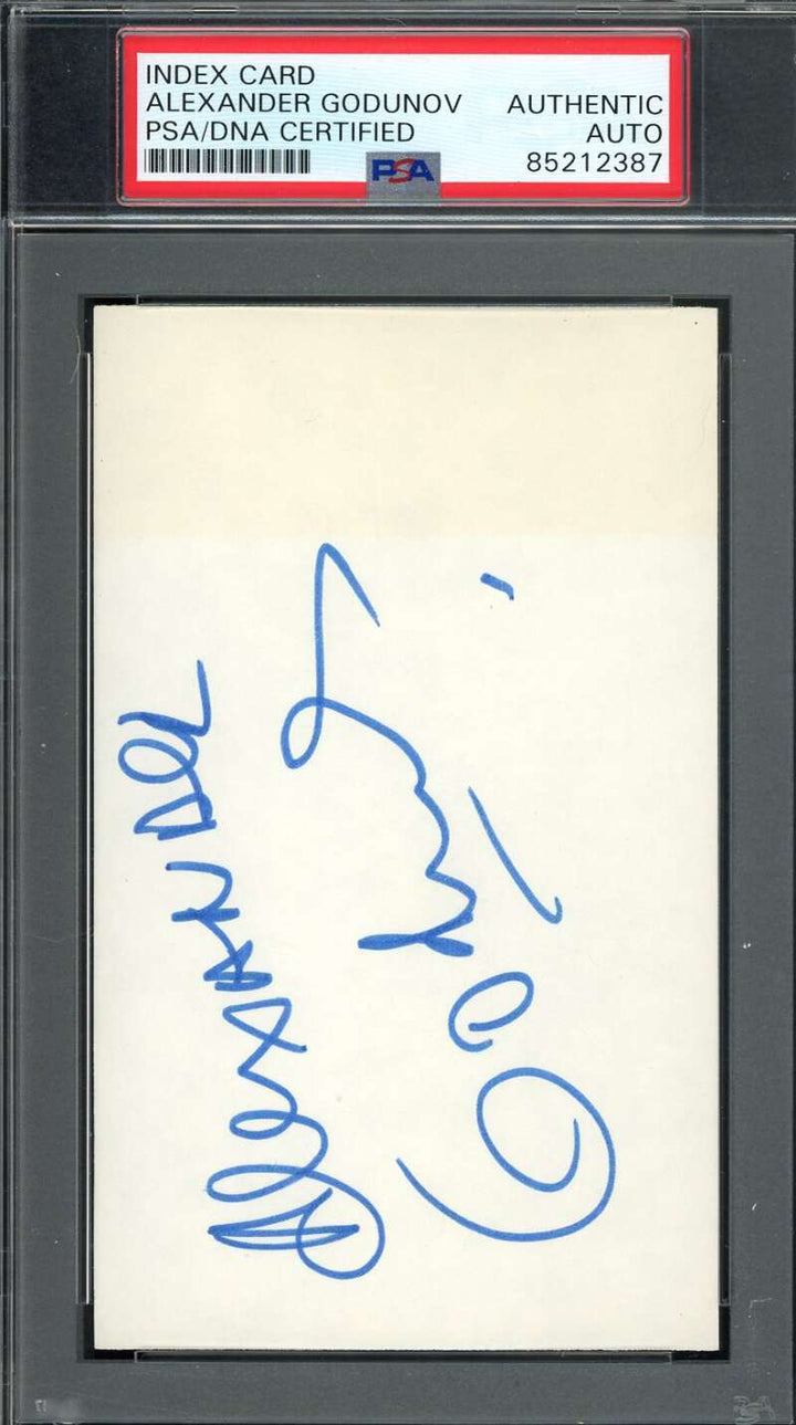 Alexander Godunov PSA DNA Signed 3x5 Index Card Autograph