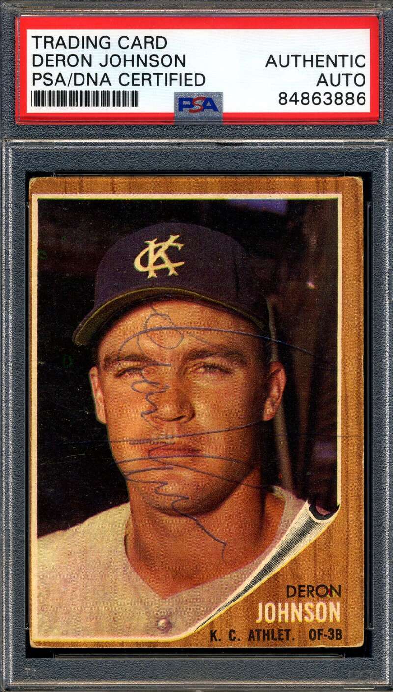 Deron Johnson PSA DNA Signed 1962 Topps Autograph