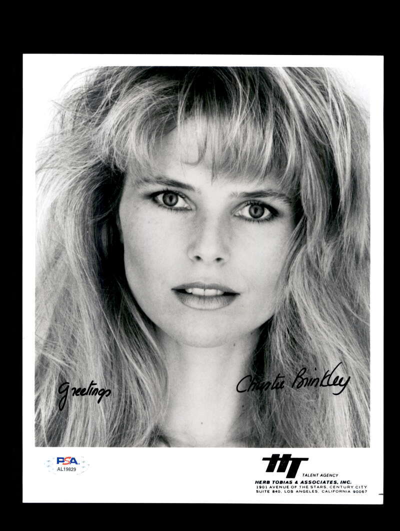 Christie Brinkley PSA DNA Coa Signed 8x10 Photo Autograph