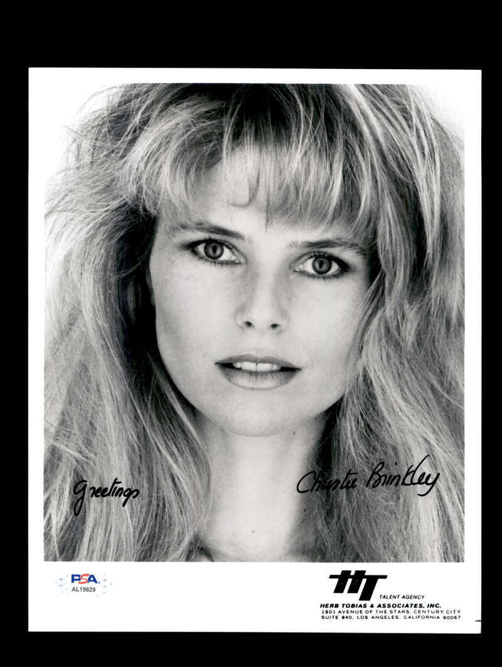 Christie Brinkley PSA DNA Coa Signed 8x10 Photo Autograph