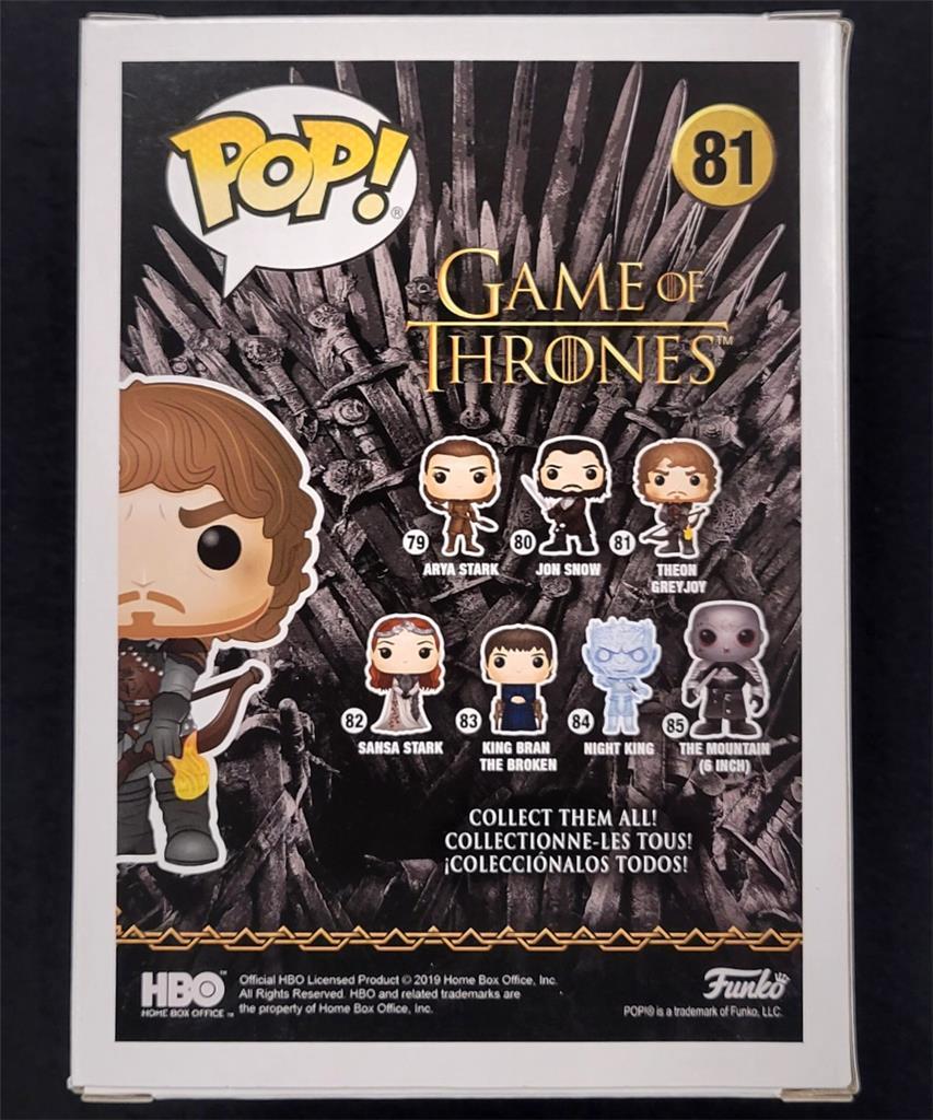 Alfie Allen signed Theon Greyjoy Funko Pop! GoT autograph ~ BAS Beckett