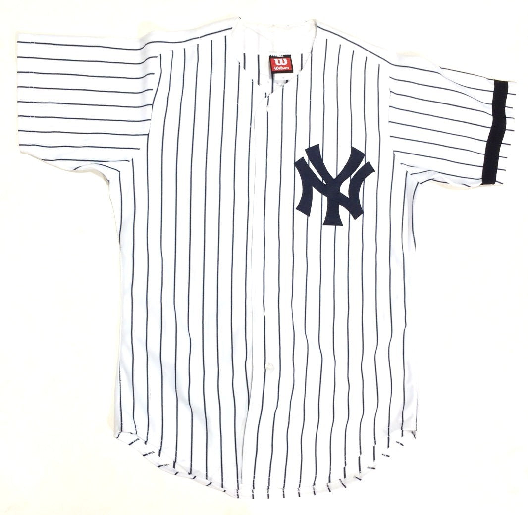 13 MLB Stars & Legends Signed Inscribed Vintage Yankees Jersey Larsen Guidry COA