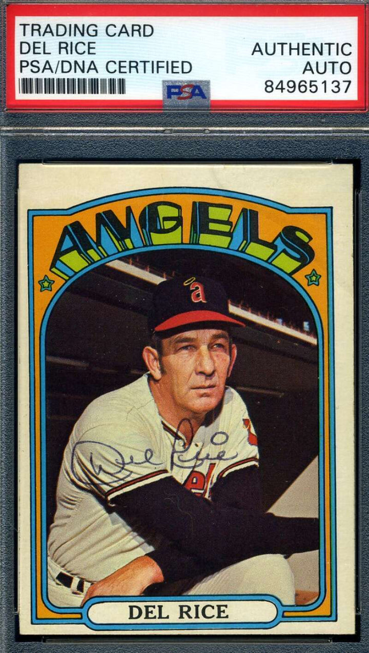 Del Rice PSA DNA Signed 1972 Topps Hi# Autograph