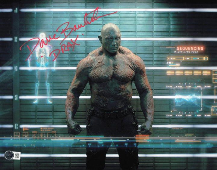 Dave Bautista Signed 11x14 Photo Guardians of the Galaxy "Drax" Beckett #AE31984