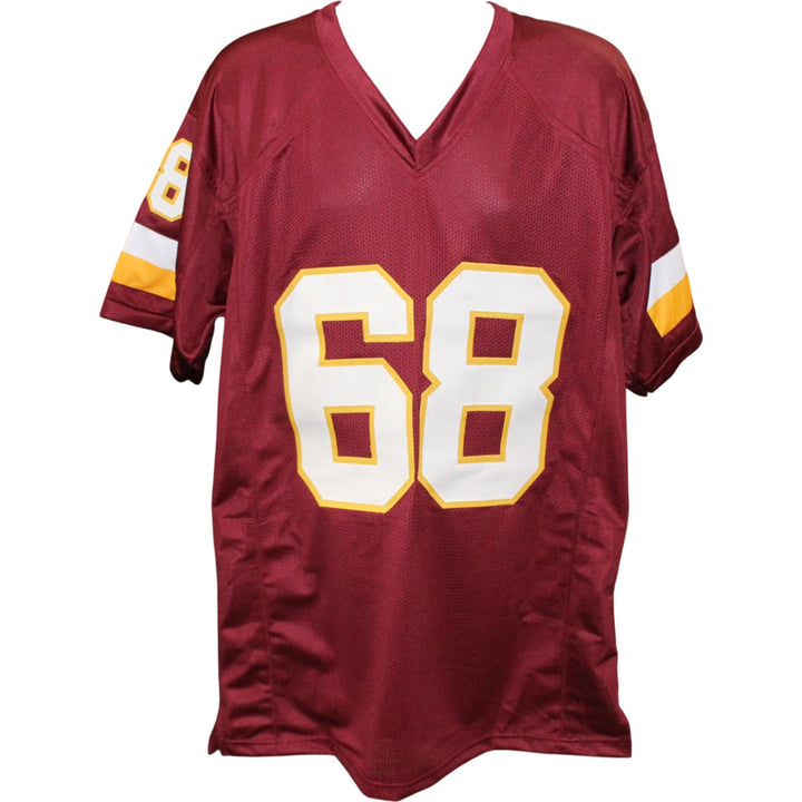Russ Grimm Autographed Pro Style XL Red Jersey HOF Beckett Witness 54289
