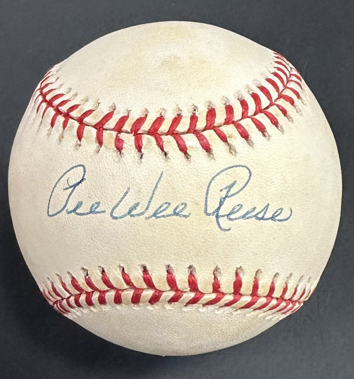 Pee Wee Reese Signed Official NL Baseball Brooklyn Dodgers Mint Auto Steiner HoF