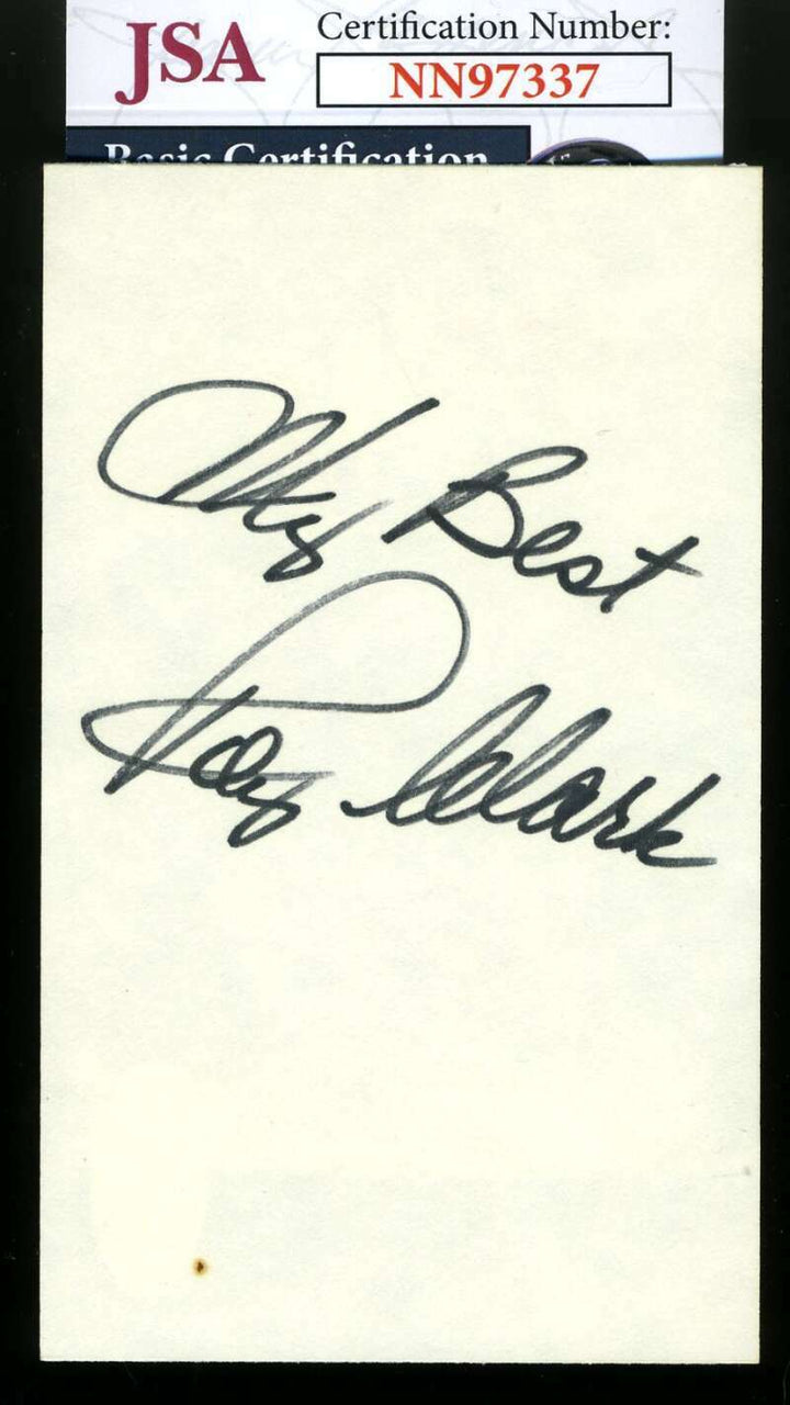 Roy Clark JSA Coa Signed 3x5 Index Card Autograph