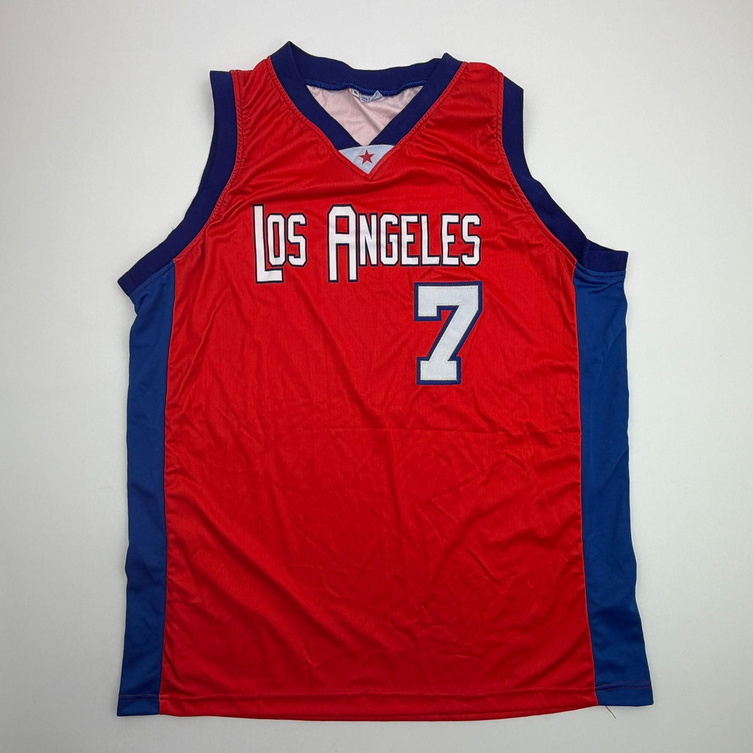Autographed/Signed Lamar Odom Los Angeles Red Basketball Jersey JSA COA