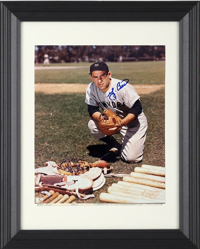 Yogi Berra signed New York Yankees MLB Licensed 8x10 Photo Framed- CSA LOA (HOF)