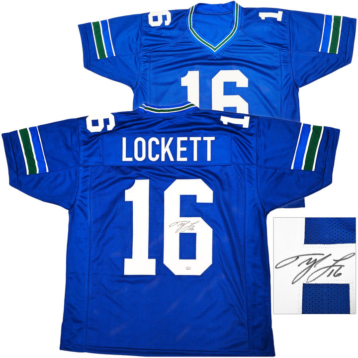 Seattle Seahawks Tyler Lockett Signed Throwback Jersey MCS Holo