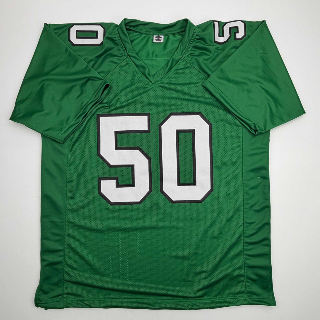 Autographed/Signed Jaelan Phillips Philadelphia Kelly Green Jersey PSA/DNA COA