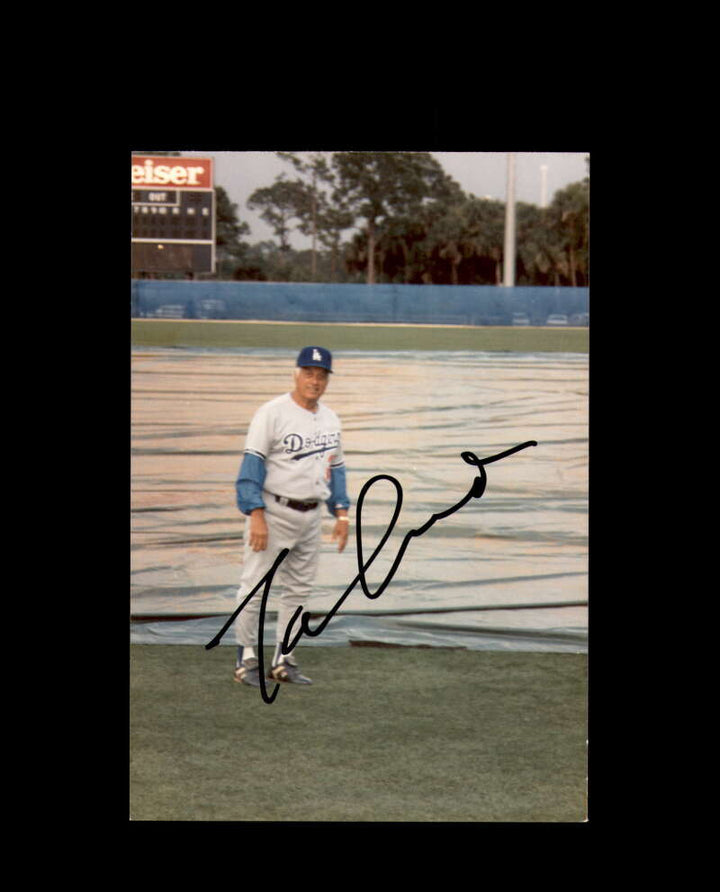 Tommy Lasorda PSA DNA Signed 4x6 Original 90`s Photograph Autographed Dodgers