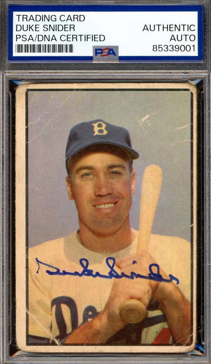 Duke Snider PSA DNA Signed 1953 Bowman Color Autograph