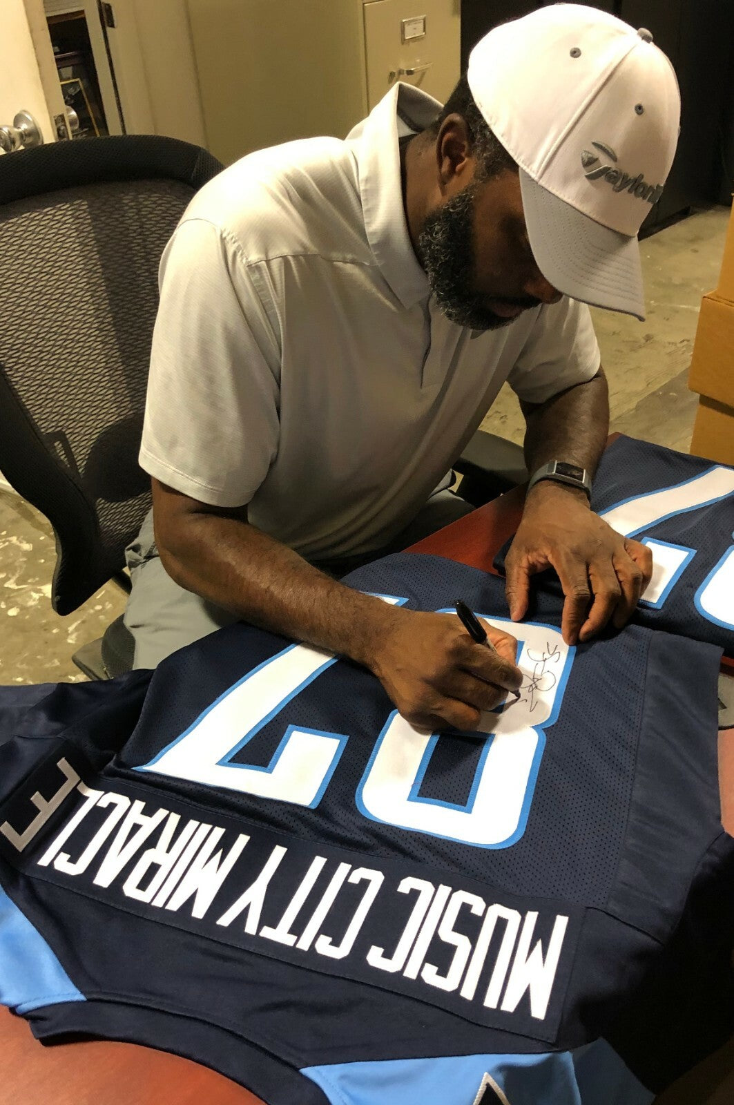 Music City Miracle Kevin Dyson signed Prostyle Jersey 1999 AFC Champs SB34 - JSA