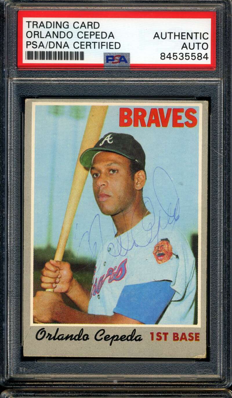 Orlando Cepeda PSA DNA Vintage Signed 1970 Topps Autograph
