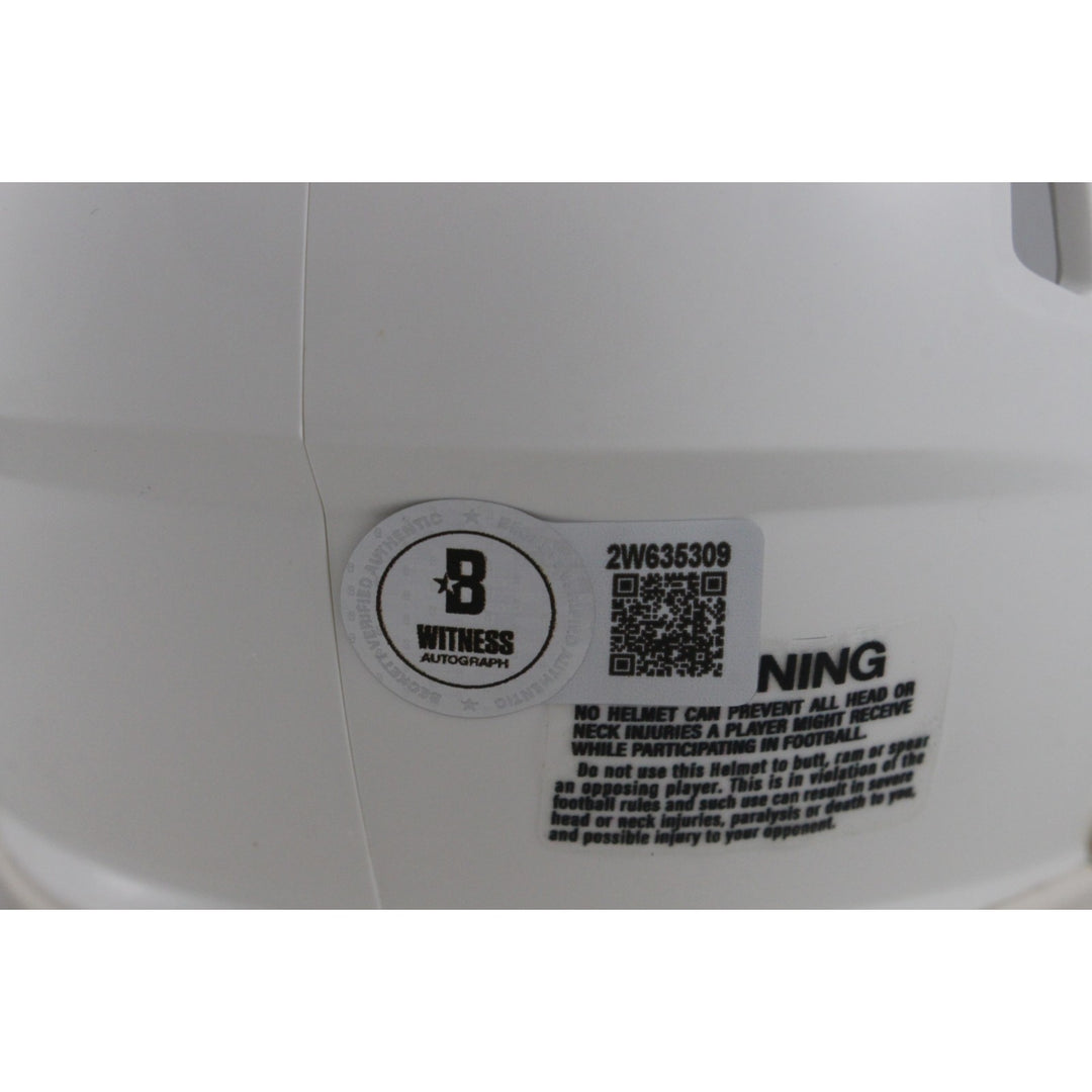 Kurt Warner Autographed Arizona Cardinals Mini Helmet Beckett Witness 50102