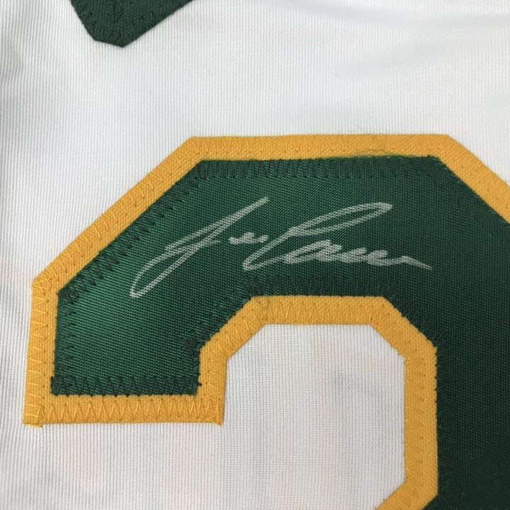 FRAMED Signed JOSE CANSECO 35x39 Oakland White Jersey JSA COA Auto