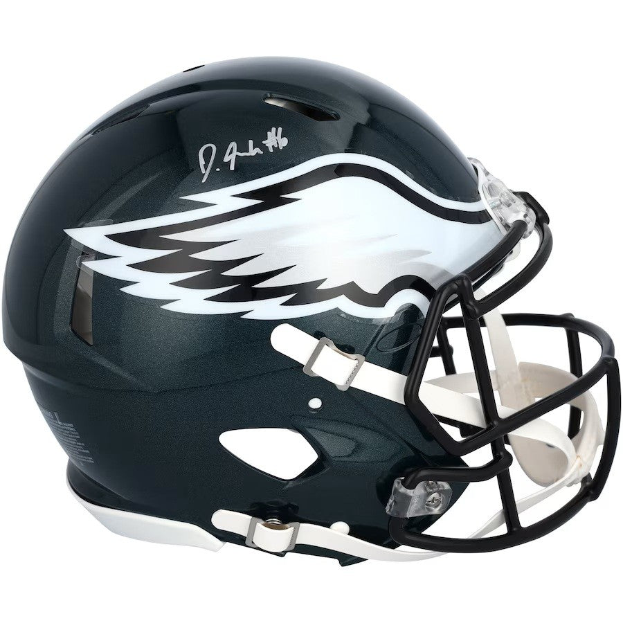 Devonta Smith Signed Eagles Super Bowl 59 FS Replica Speed Helmet Fanatics