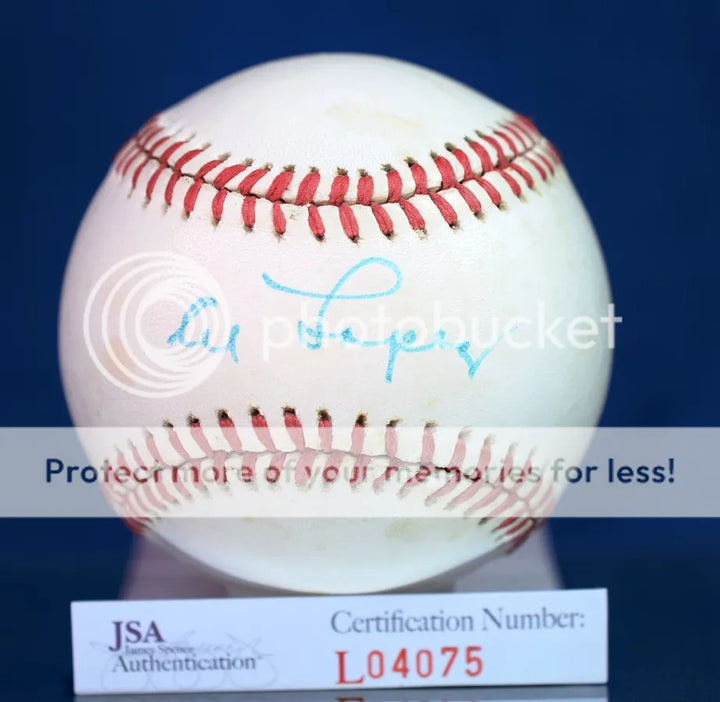 Al Lopez Jsa Authenticated Signed American League Baseball Autograph