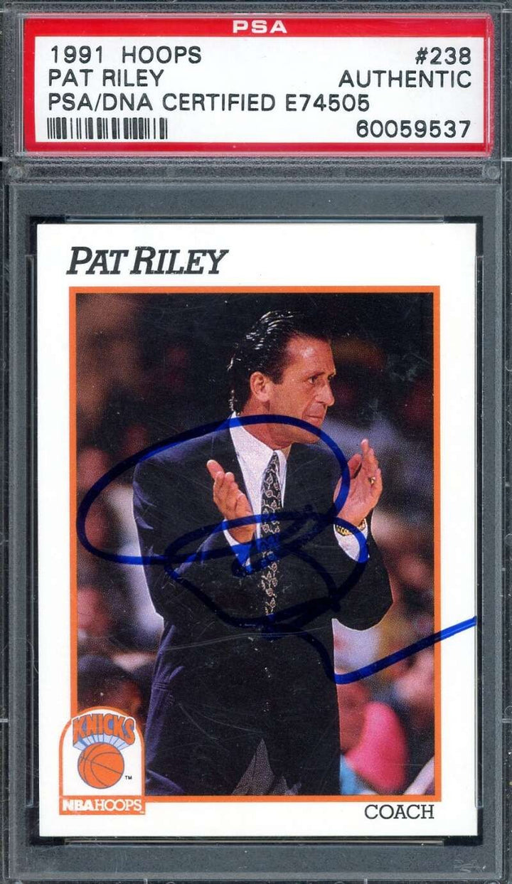 Pat Riley PSA DNA Signed 1991 Hoops Autographed