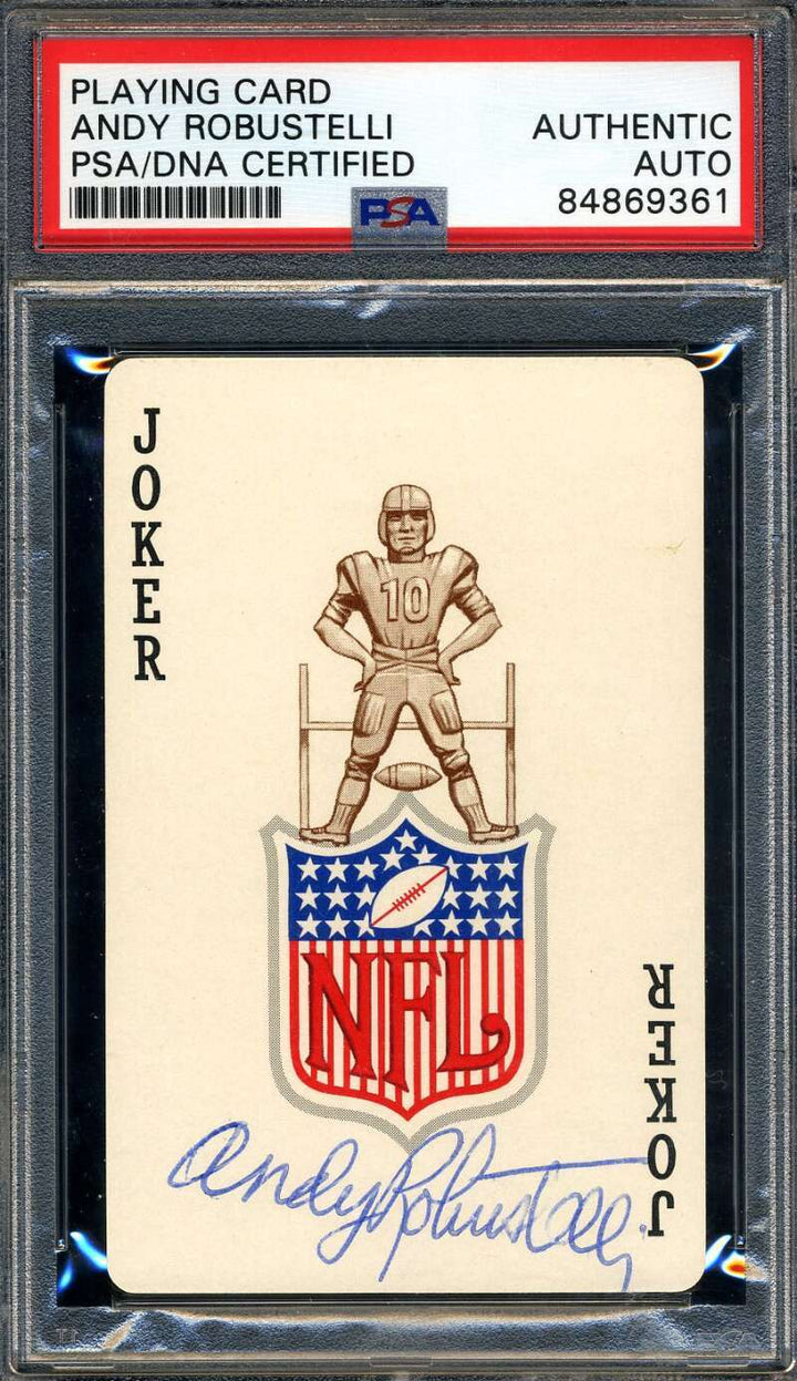 Andy Robustelli PSA DNA Signed 1963 Stancraft Autograph