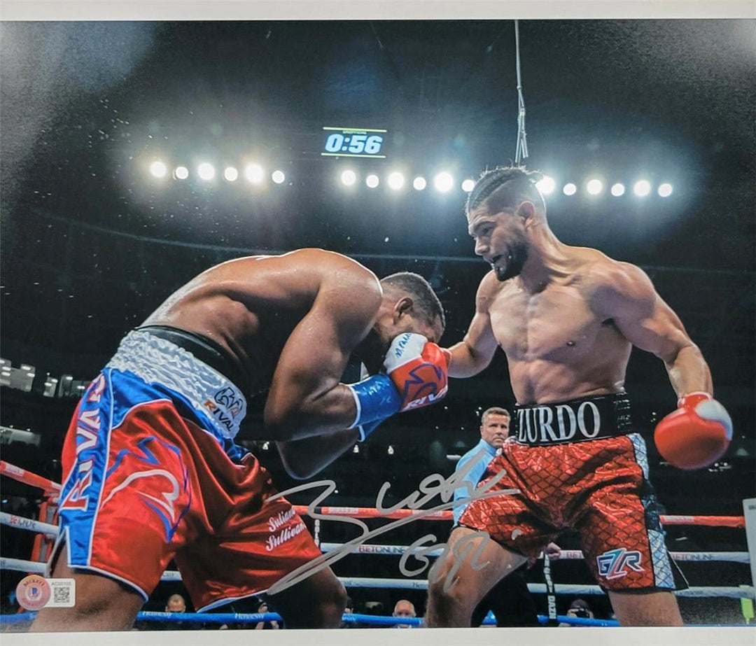 Gilberto "Zurdo" Ramirez signed 11x14 photo boxing autograph ~ Beckett BAS Holo