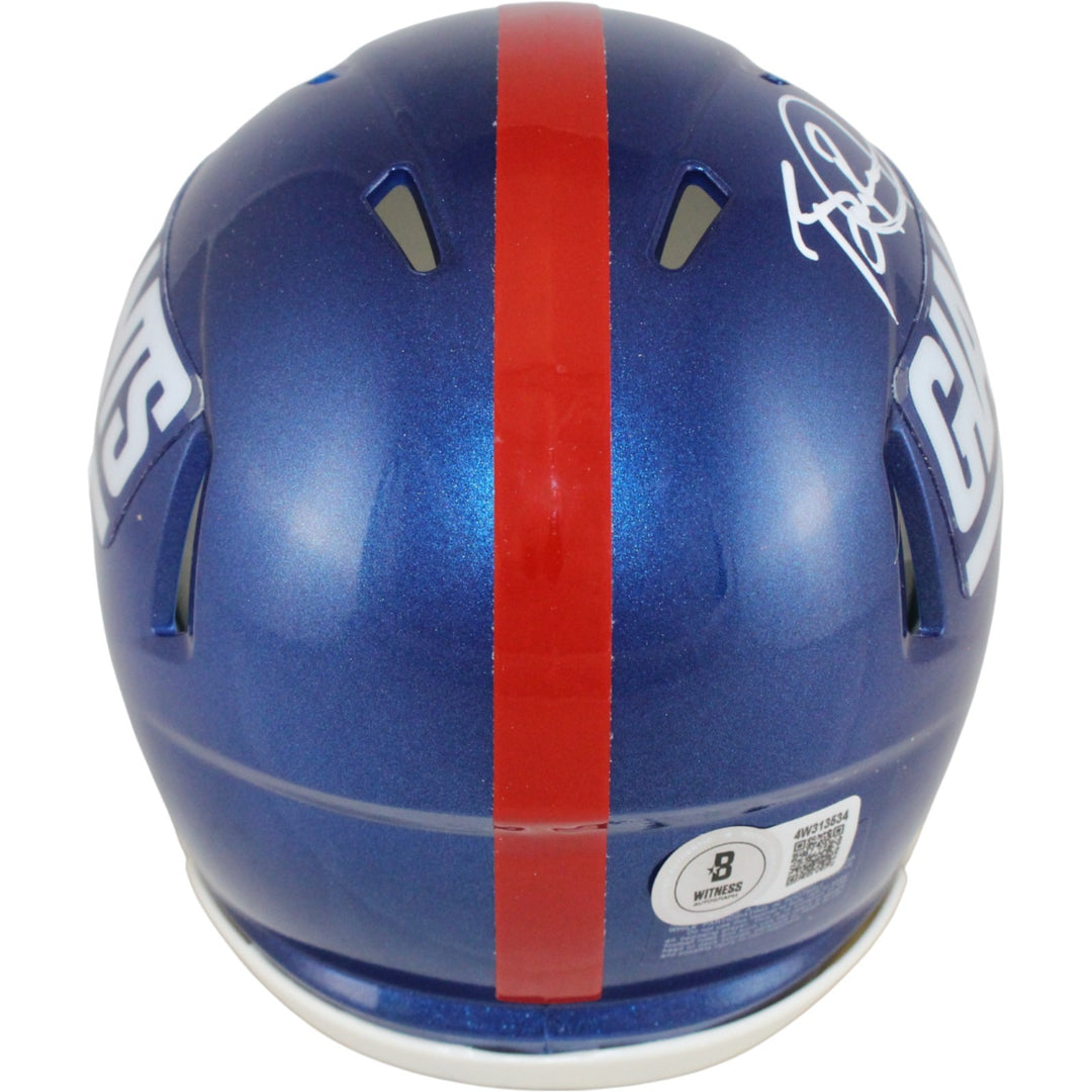 Brian Burns Autographed New York Giants Color Rush Mini Helmet Beckett 53885