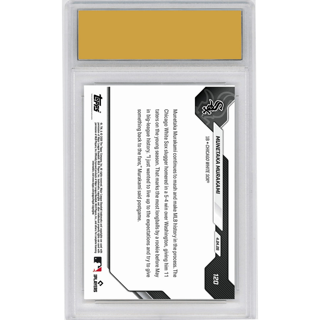 Graded 2026 Topps Now Munetaka Murakami #120 Rookie RC Baseball Card HOFSM 10