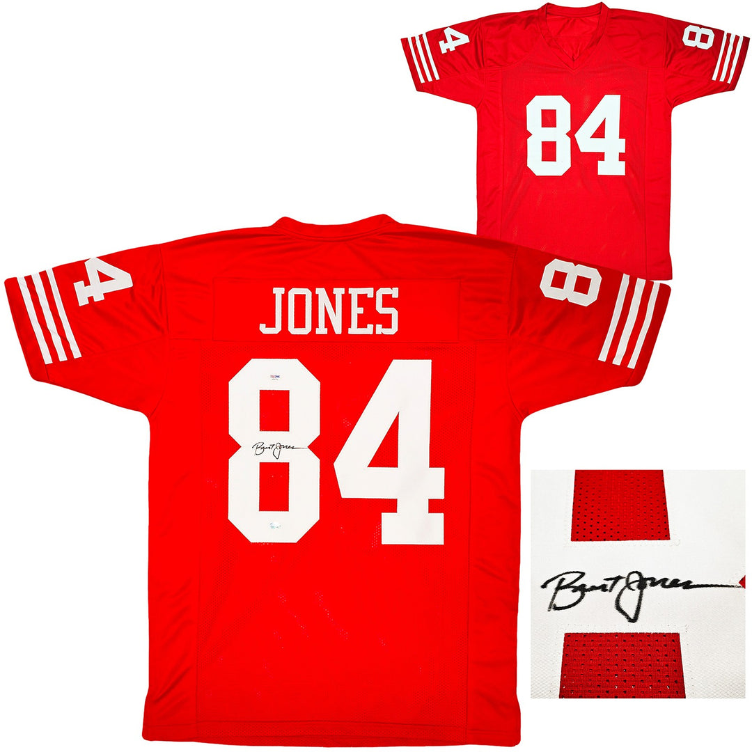 San Francisco 49ers Brent Jones Autographed Signed Red Jersey PSA/DNA