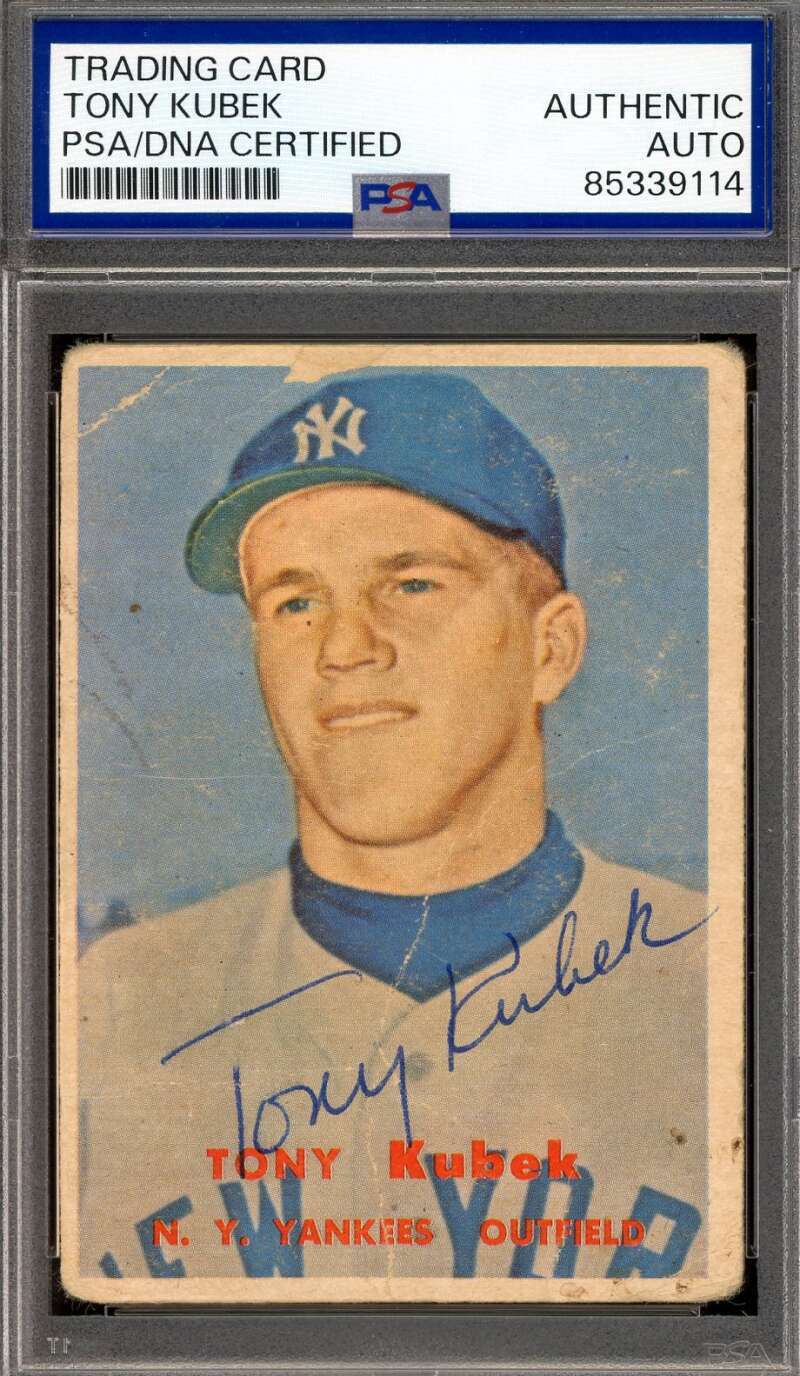 Tony Kubek PSA DNA Signed 1957 Topps Rookie Autograph