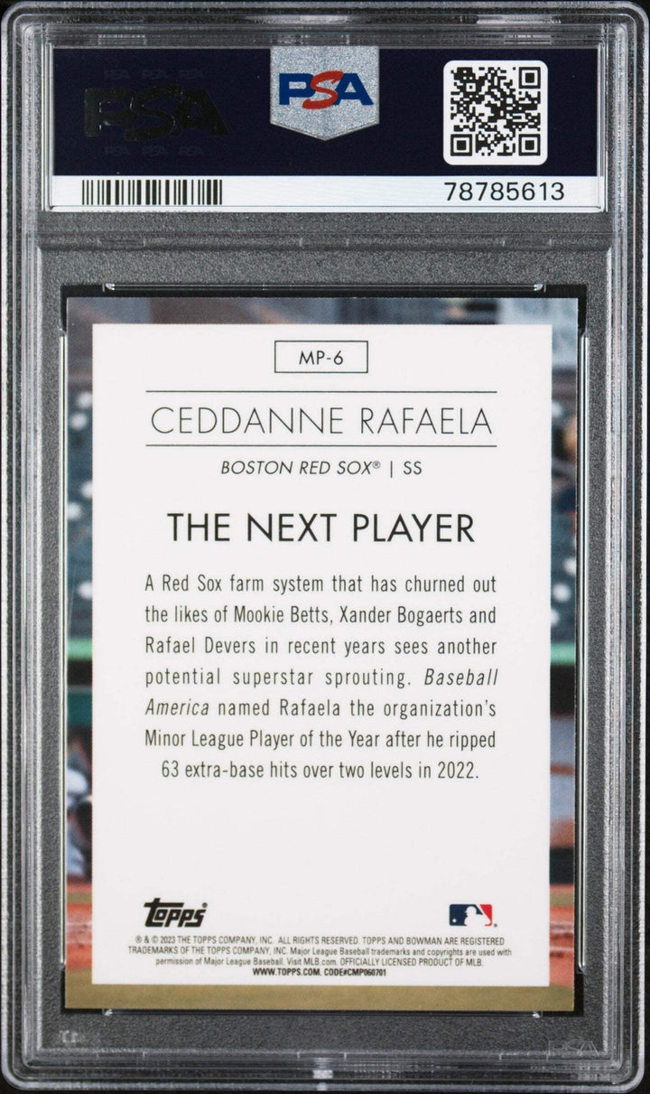 Graded 2023 Bowman Ceddanne Rafaela #MP6 Modern Pros RC Baseball Card PSA 10